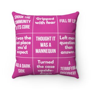 True Crime Cliché Cushion - Hot Pink