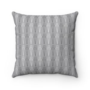 Dagger Print Cushion - Grey
